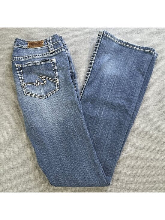 Anonamé Denim - Anoname Joelle Bootcut Jeans Womens Size 27 Distressed Medium Wash Denim 28x32